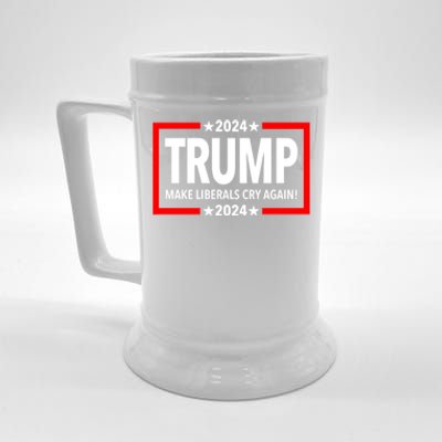 Trump 2024 Make Liberals Cry Again Gift Beer Stein