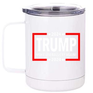 Trump 2024 Make Liberals Cry Again Gift 12 oz Stainless Steel Tumbler Cup