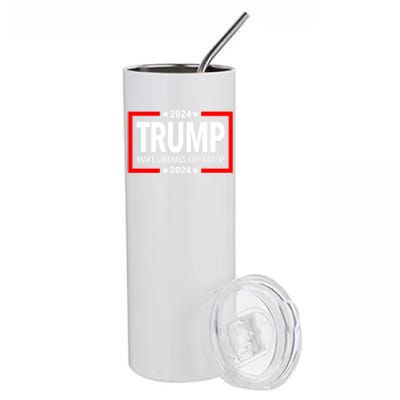 Trump 2024 Make Liberals Cry Again Gift Stainless Steel Tumbler