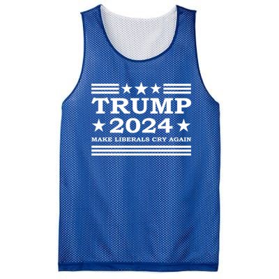 Trump 2024 Make Liberals Cry Again Us President Election Meaningful Gift Mesh Reversible Basketball Jersey Tank