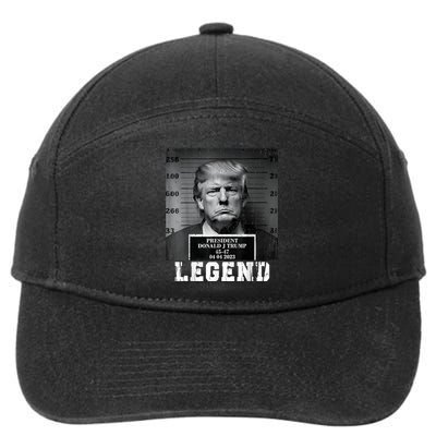 Trump 2024 Mugshot President Legend 7-Panel Snapback Hat