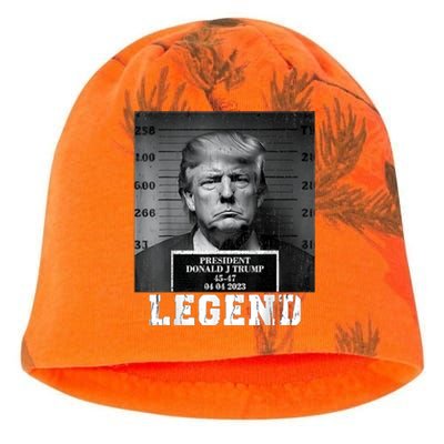 Trump 2024 Mugshot President Legend Kati - Camo Knit Beanie