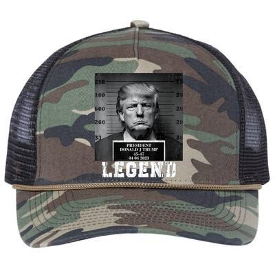 Trump 2024 Mugshot President Legend Retro Rope Trucker Hat Cap