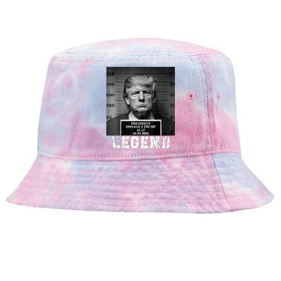 Trump 2024 Mugshot President Legend Tie-Dyed Bucket Hat