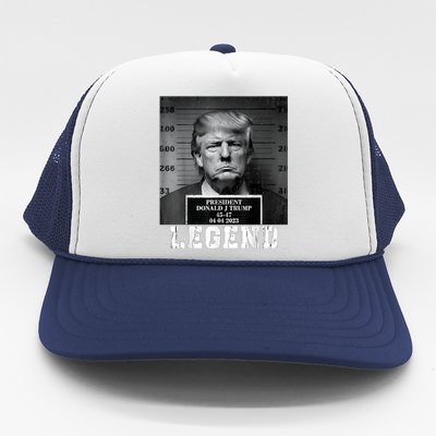 Trump 2024 Mugshot President Legend Trucker Hat