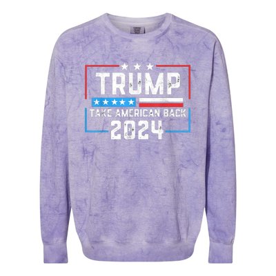 Trump 2024 Mugshot President Legend Colorblast Crewneck Sweatshirt