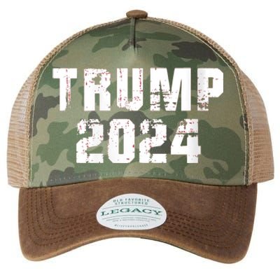 Trump 2024 Mugshot President Legend Legacy Tie Dye Trucker Hat