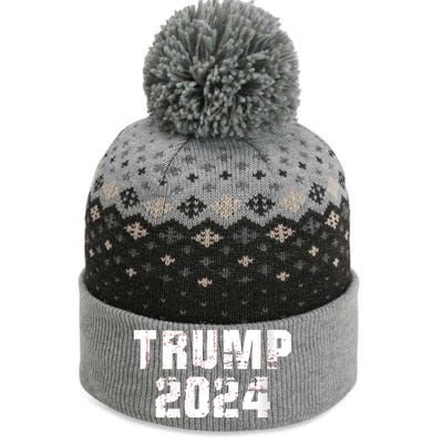 Trump 2024 Mugshot President Legend The Baniff Cuffed Pom Beanie