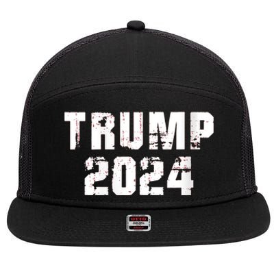 Trump 2024 Mugshot President Legend 7 Panel Mesh Trucker Snapback Hat