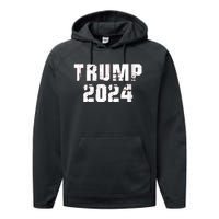 Trump 2024 Mugshot President Legend Performance Fleece Hoodie