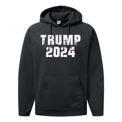 Trump 2024 Mugshot President Legend Performance Fleece Hoodie