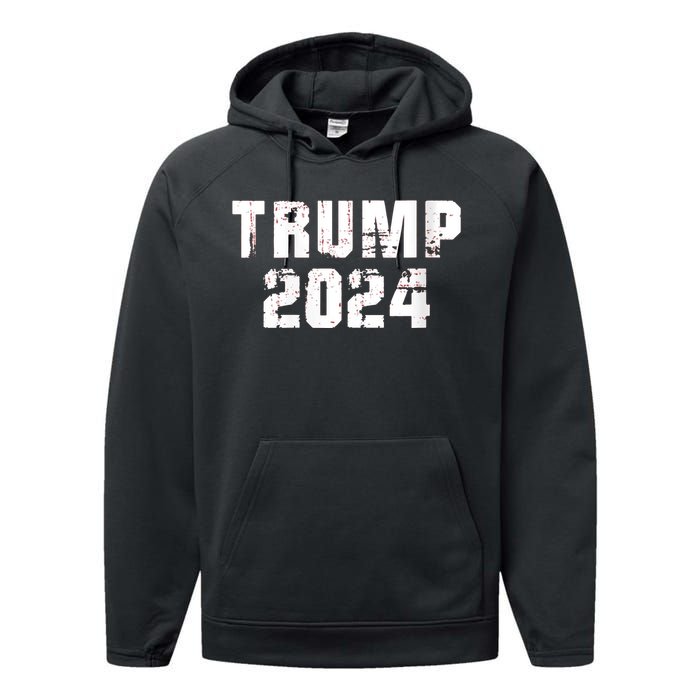 Trump 2024 Mugshot President Legend Performance Fleece Hoodie