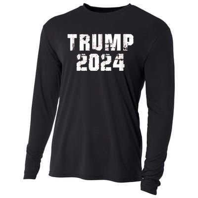 Trump 2024 Mugshot President Legend Cooling Performance Long Sleeve Crew