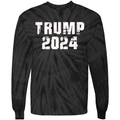 Trump 2024 Mugshot President Legend Tie-Dye Long Sleeve Shirt