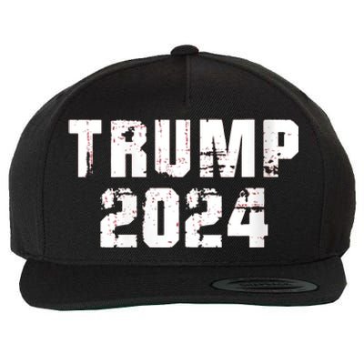 Trump 2024 Mugshot President Legend Wool Snapback Cap