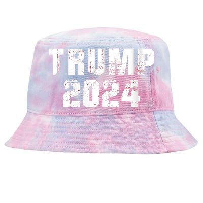 Trump 2024 Mugshot President Legend Tie-Dyed Bucket Hat