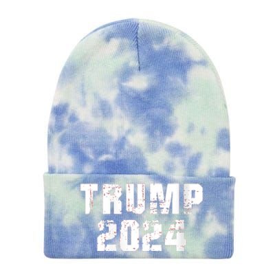 Trump 2024 Mugshot President Legend Tie Dye 12in Knit Beanie