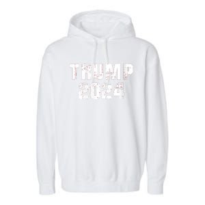 Trump 2024 Mugshot President Legend Garment-Dyed Fleece Hoodie