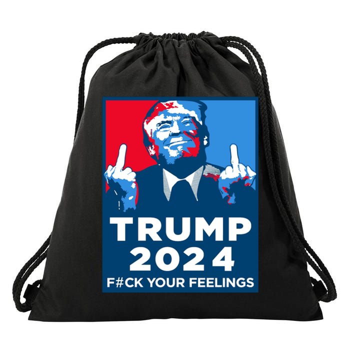 Donald Trump, Fuck Your Feelings Drawstring Bag