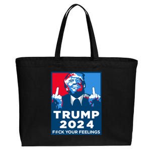 Donald Trump, Fuck Your Feelings Cotton Canvas Jumbo Tote