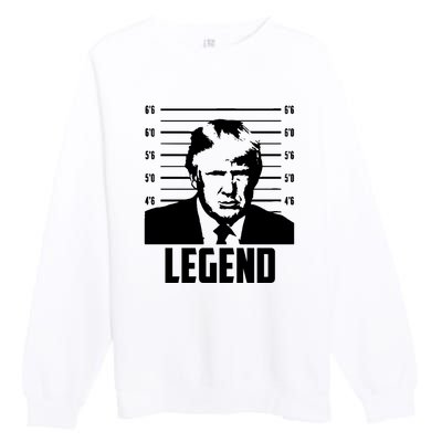 Trump 2024 Mugshot President Legend Pro Trump Premium Crewneck Sweatshirt