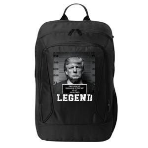 Trump 2024 Mugshot President Legend City Backpack