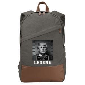 Trump 2024 Mugshot President Legend Cotton Canvas Backpack