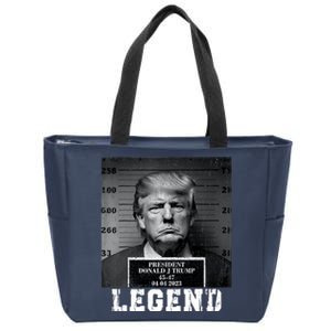 Trump 2024 Mugshot President Legend Zip Tote Bag