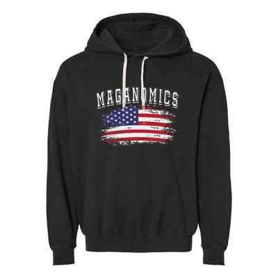 Trump 2024 Maganomics President Legend Garment-Dyed Fleece Hoodie