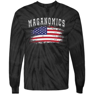 Trump 2024 Maganomics President Legend Tie-Dye Long Sleeve Shirt