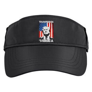 Trump 2024 Merica America Flag 4th Of July Support Trump Adult Drive Performance Visor