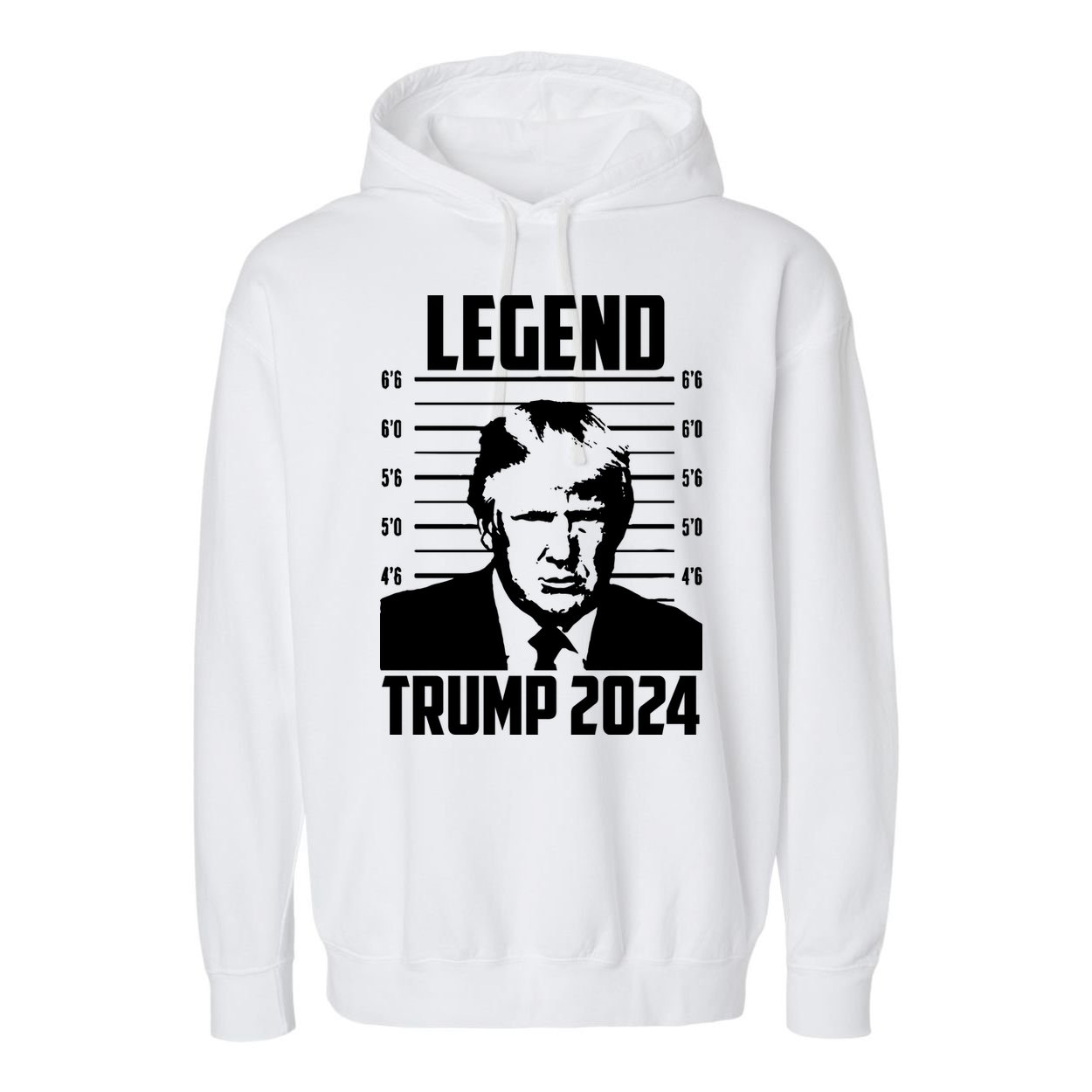 Trump 2024 Mugshot President Legend Pro Trump Garment-Dyed Fleece Hoodie