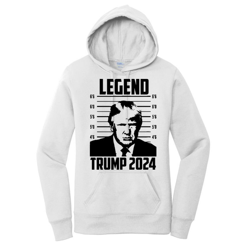 Trump 2024 Mugshot President Legend Pro Trump Women's Pullover Hoodie