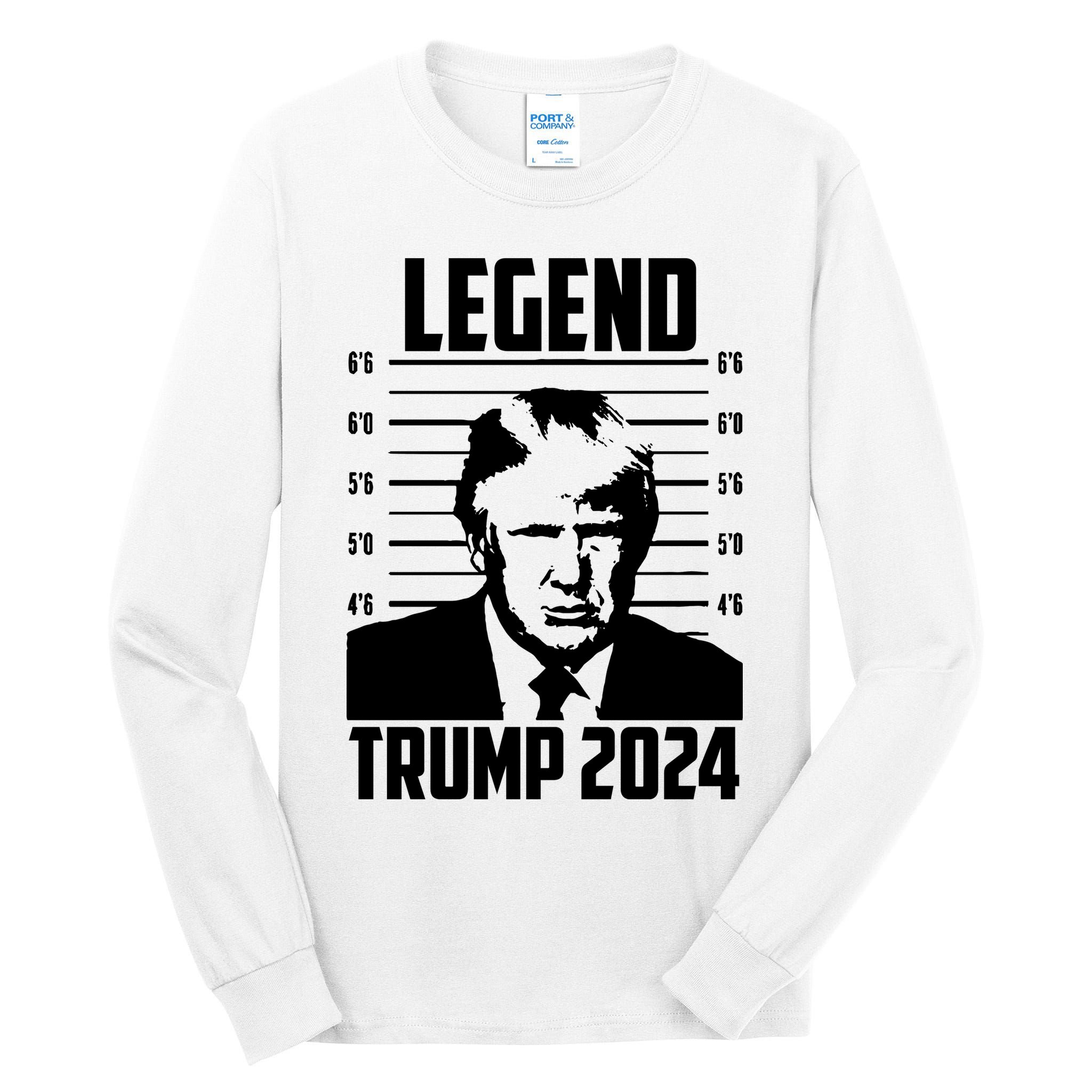 Trump 2024 Mugshot President Legend Pro Trump Tall Long Sleeve T-Shirt