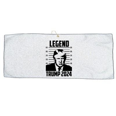 Trump 2024 Mugshot President Legend Pro Trump Large Microfiber Waffle Golf Towel