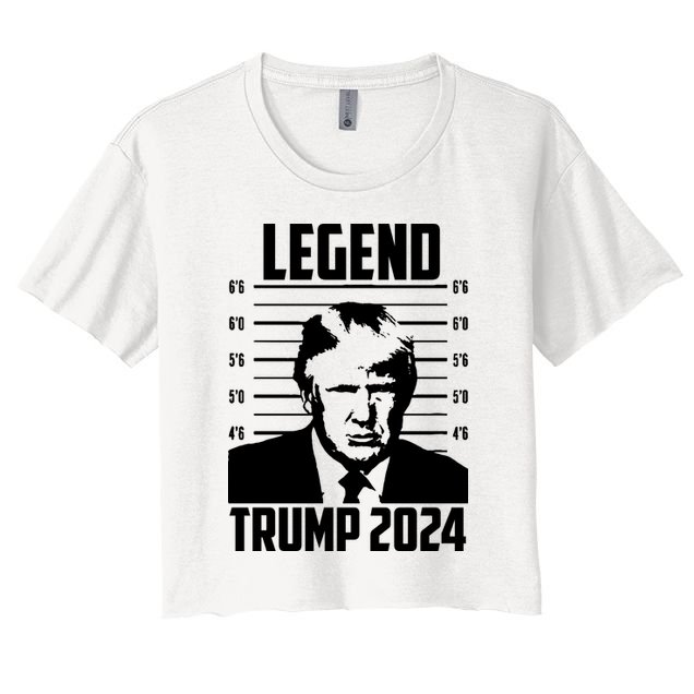Trump 2024 Mugshot President Legend Pro Trump Crop Top
