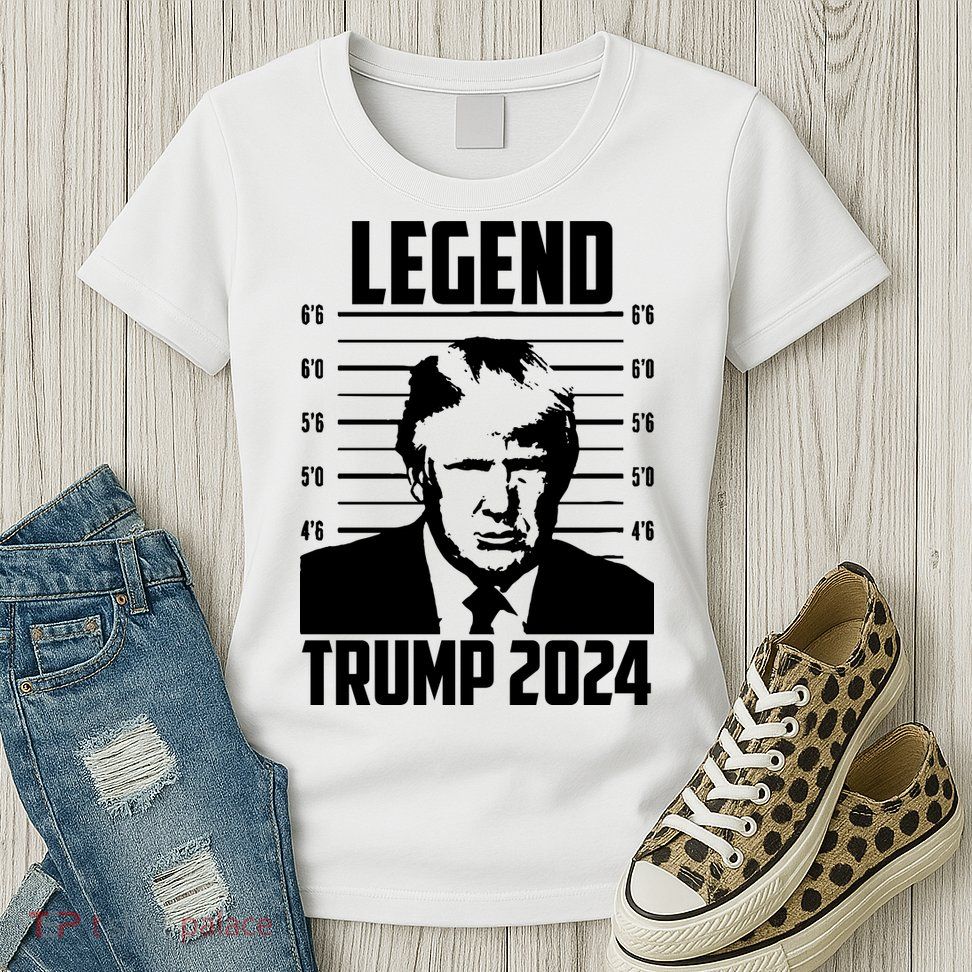 Trump 2024 Mugshot President Legend Pro Trump Womens T-Shirt
