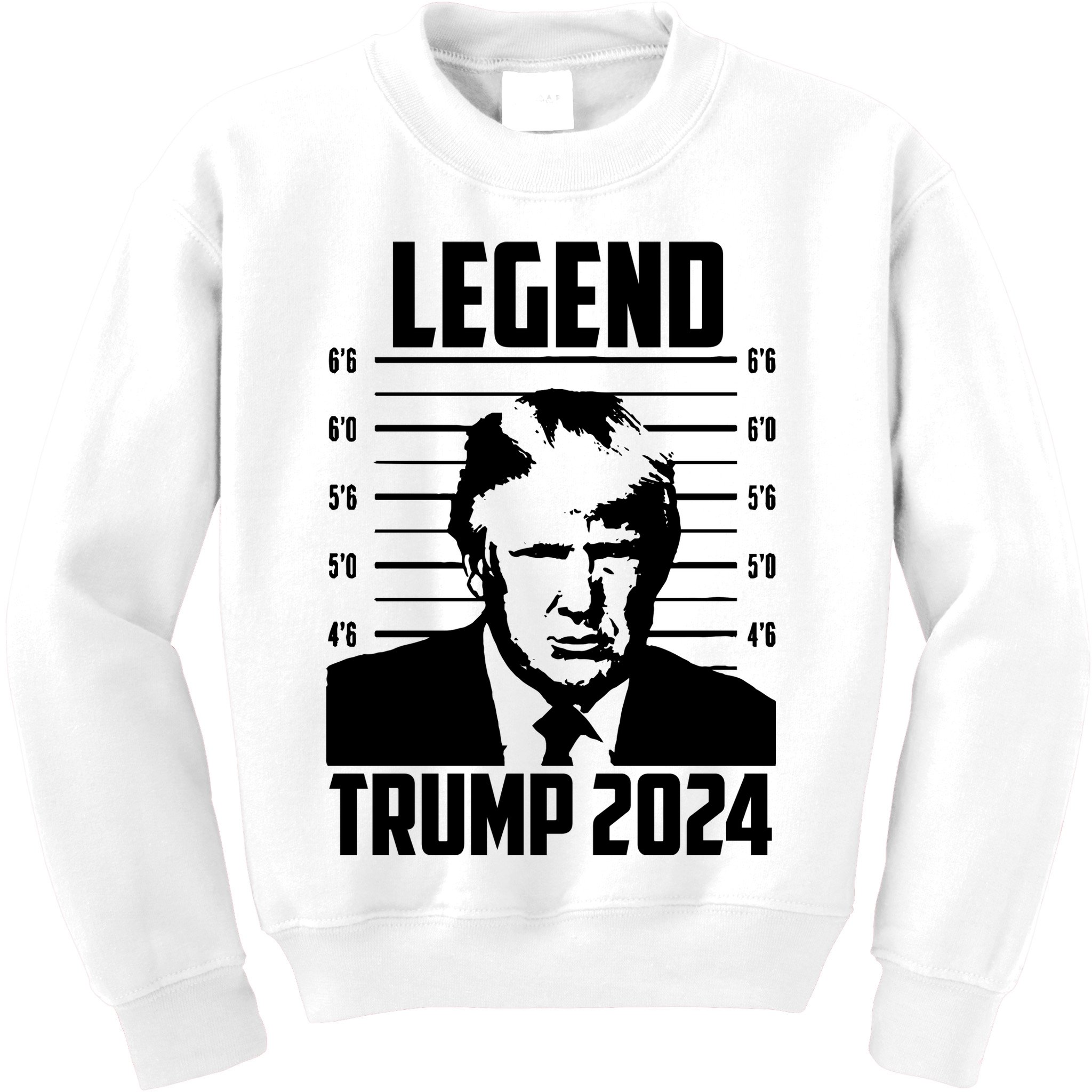 Trump 2024 Mugshot President Legend Pro Trump Kids Sweatshirt
