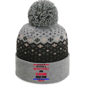 Trump 2024 Mean Tweet Low Gas Anti Biden The Baniff Cuffed Pom Beanie