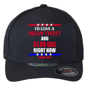 Trump 2024 Mean Tweet Low Gas Anti Biden Flexfit Unipanel Trucker Cap