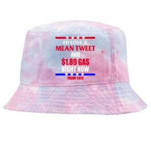 Trump 2024 Mean Tweet Low Gas Anti Biden Tie-Dyed Bucket Hat