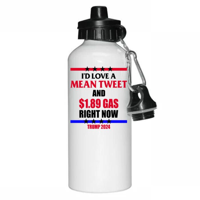 Trump 2024 Mean Tweet Low Gas Anti Biden Aluminum Water Bottle