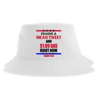 Trump 2024 Mean Tweet Low Gas Anti Biden Sustainable Bucket Hat