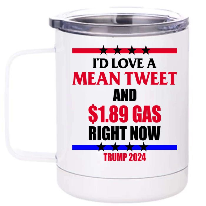 Trump 2024 Mean Tweet Low Gas Anti Biden 12 oz Stainless Steel Tumbler Cup