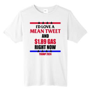 Trump 2024 Mean Tweet Low Gas Anti Biden Tall Fusion ChromaSoft Performance T-Shirt