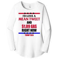 Trump 2024 Mean Tweet Low Gas Anti Biden Women's Perfect Tri Tunic Long Sleeve Shirt