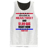 Trump 2024 Mean Tweet Low Gas Anti Biden Mesh Reversible Basketball Jersey Tank