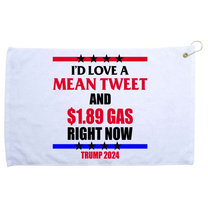 Trump 2024 Mean Tweet Low Gas Anti Biden Grommeted Golf Towel