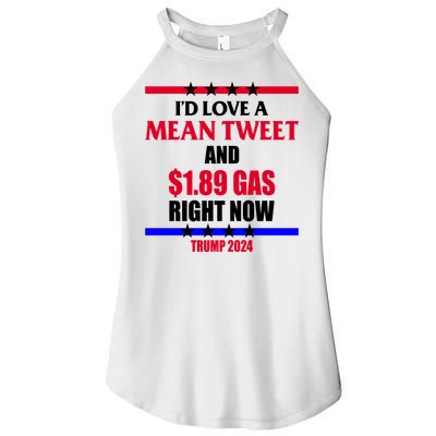 Trump 2024 Mean Tweet Low Gas Anti Biden Women's Perfect Tri Rocker Tank