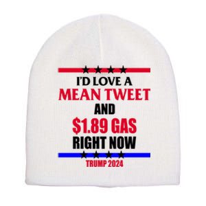 Trump 2024 Mean Tweet Low Gas Anti Biden Short Acrylic Beanie